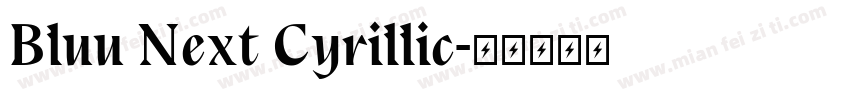 Bluu Next Cyrillic字体转换